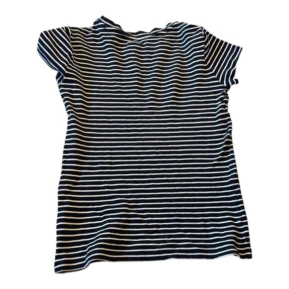 Club Monaco Navy Blue Striped Tee Size S - Picture 2 of 3